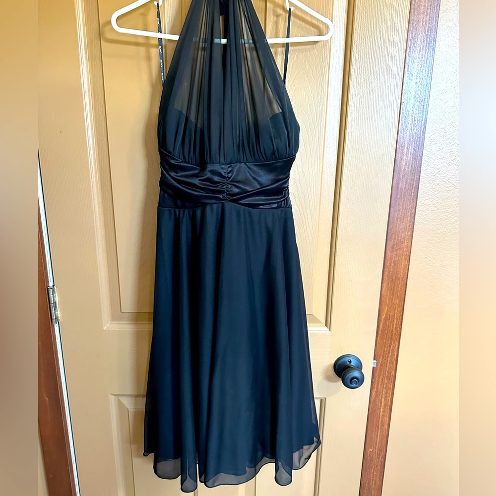 Vintage early mid 2000s Halter Black Party dress.